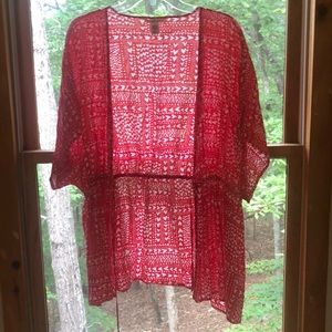 Victoria’s Secret red heart swimsuit coverup